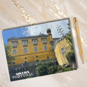 Pretty Castle Sintra Portugal Photography, Travel Holiday Postcard