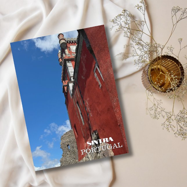 Pretty Castle Sintra Portugal Photography, Travel Holiday Postcard (Creator Uploaded)