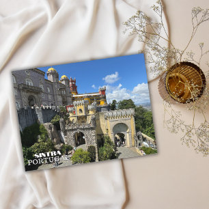 Pretty Castle Sintra Portugal Photography, Travel Holiday Postcard