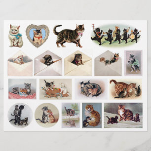 Pretty Cat Ephemera by Helena Maguire (1860-1909)