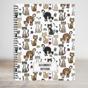 Pretty Cat Pattern Notebook