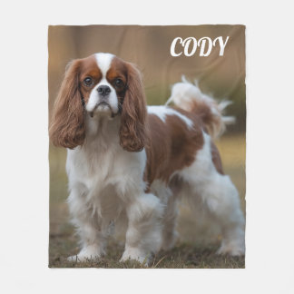 Pretty Cavalier King Charles Personalised Blanket