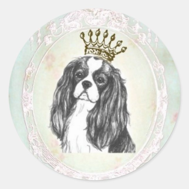 Pretty Cavalier King Charles Spaniel Sticker (Front)