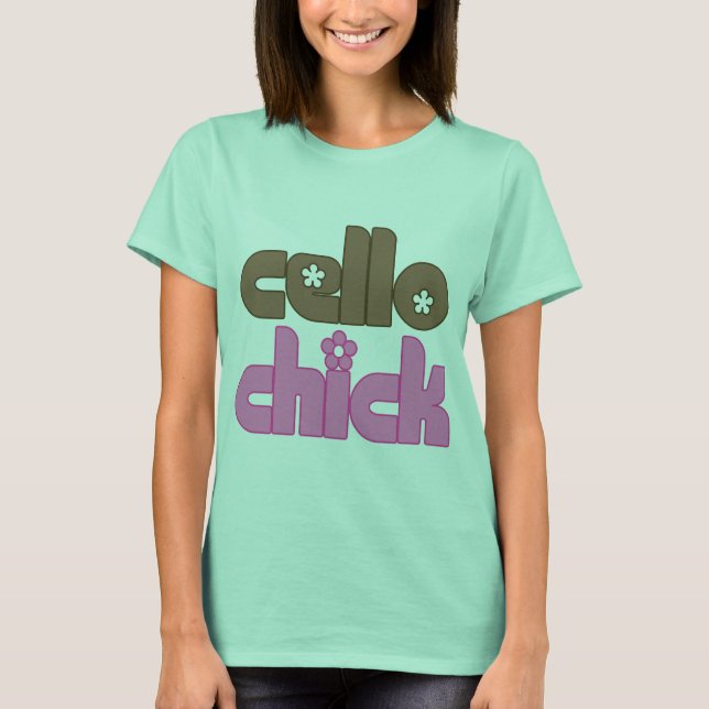Pretty Cello Chick T-shirt (Front)