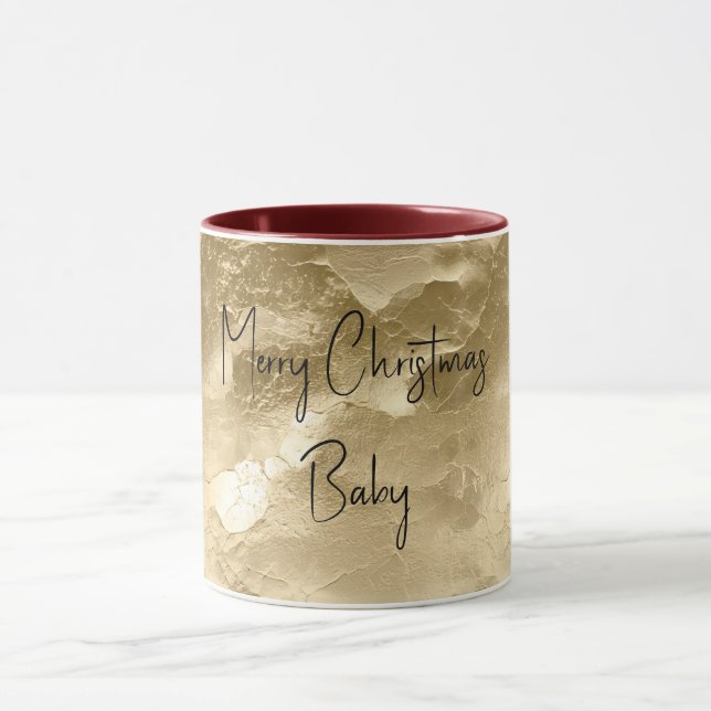 Pretty Champagne Gold Glamour Mug (Center)