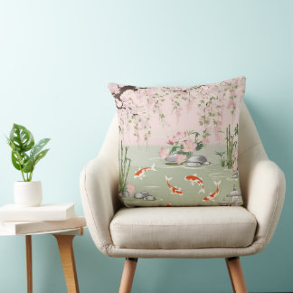 Pretty Cherry Blossom Floral Charm Cushion