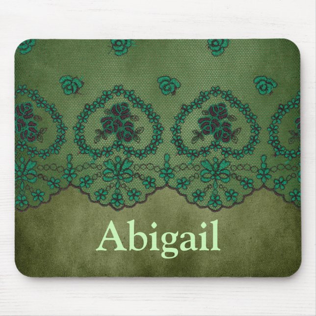 Pretty Chic Green Mouse Pad (Front)