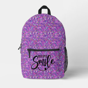 Pretty Chic Stylish Always Smile Glitter Backpack