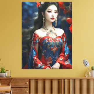 pretty chinese  canvas print