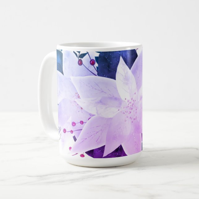 Pretty Christmas Flower Coffee Mug (Front Left)