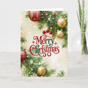 Pretty Christmas Garland Holiday Card