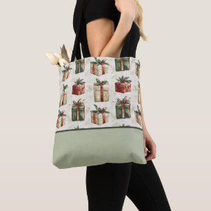 Pretty Christmas Gifts, Holly, Colour Block Tote Bag