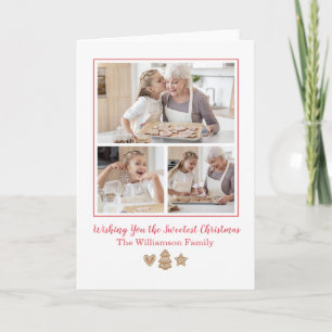 Pretty Christmas Holiday Gingerbread Card