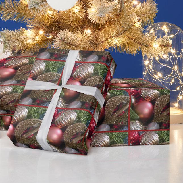 Pretty Christmas Ornament Wrapping Paper (Holidays)