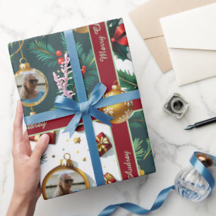 Pretty Christmas Wrapping Paper with Text