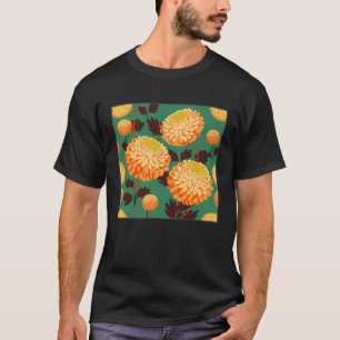 Pretty Chrysanthemum Flower Illustration Unique Wo T-Shirt