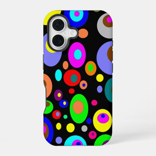 Pretty Circles  iPhone 16 Case (Back)