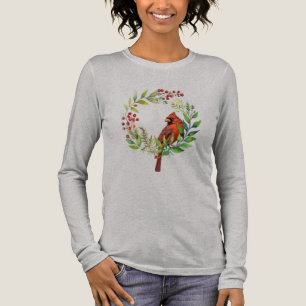 Pretty Classic Cardinal Red Bird Tri-Blend Shirt