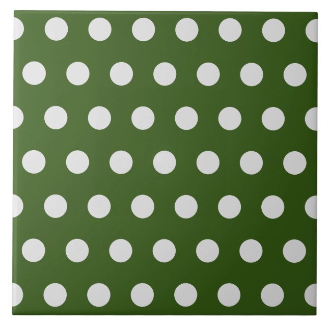 Pretty classic modern Polka dot pattern Tile (Front)