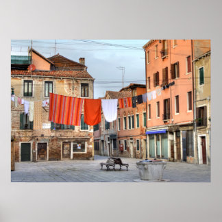 Pretty Clotheslines At Campo Ruga Poster