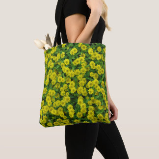 Pretty Cluster of Small Yellow Wildflowers Tote Bag