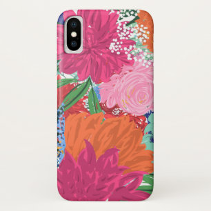 Pretty Colorful Big Flowers Hand Paint Design Case-Mate iPhone Case
