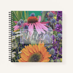 Pretty Colorful Flower Market Notes Notebook