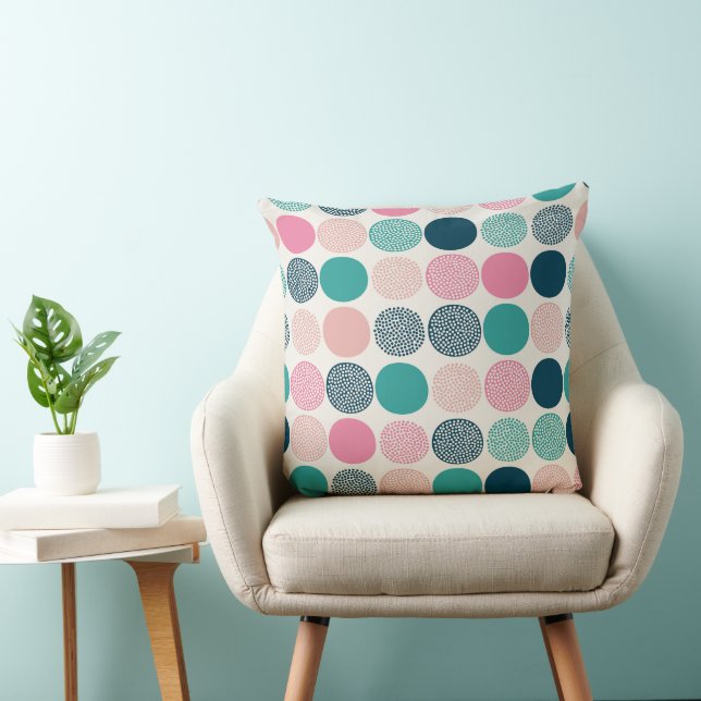 Pretty Coloured Polka Dots Cushion (Chair)