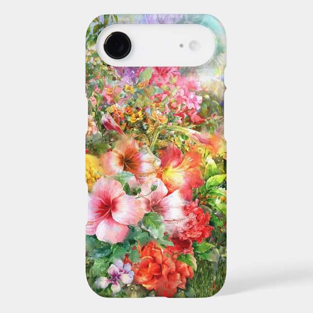 Pretty Coloured Watercolor Floral Case-Mate iPhone Case (Back)