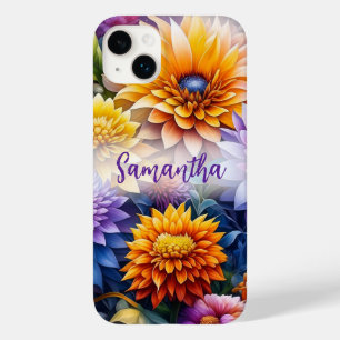 Pretty Colourful Ai Art Flowers Personalised Case-Mate iPhone 14 Plus Case