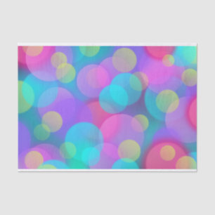 Pretty Colourful Bokeh Circles Design Tissue Paper