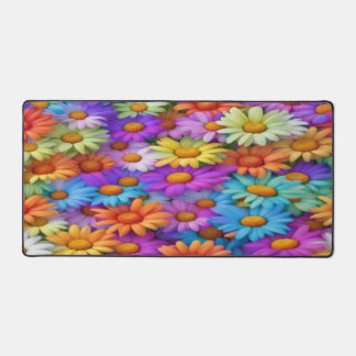 Pretty Colourful Daisies - Desk Mat