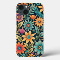 Pretty Colourful Flower Pattern Spring Floral Art