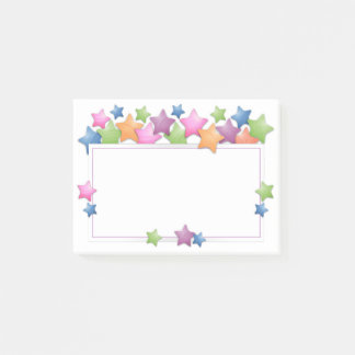 Pretty Colourful Stars Frame Post-it Notes