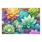 Pretty Colourful Succulent Greenery Birthday