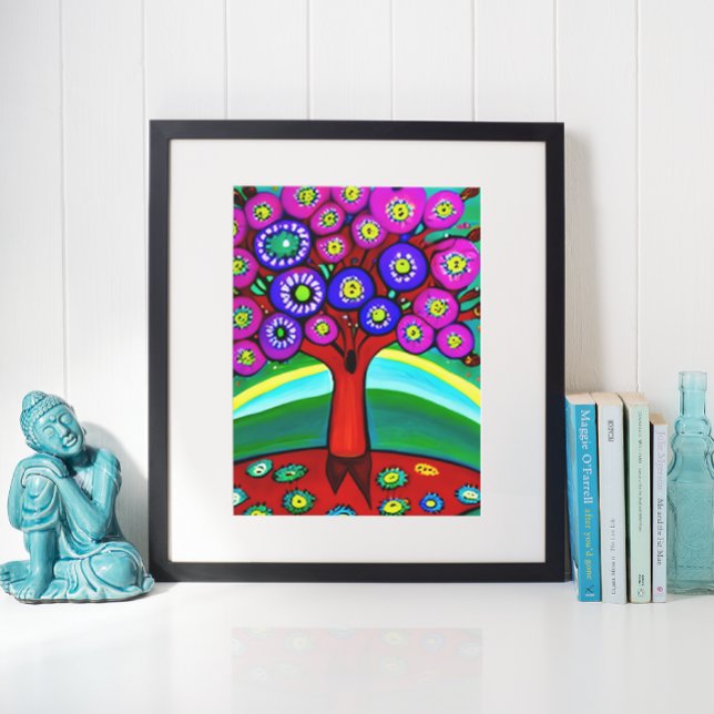 Pretty Colourful Whimsical Folk Art  Poster (Creator Uploaded)