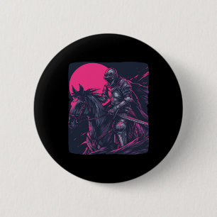 Pretty Cool Knight Horse Outfit For Mediaeval Boys 6 Cm Round Badge