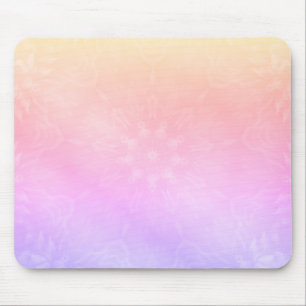 Pretty Cool Pastel Rainbow Mandala design Mouse Pad