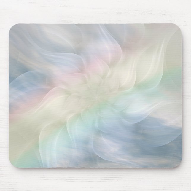 Pretty Cool Pastel Rainbow Mandala design Mouse Pad (Front)