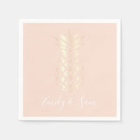 Pretty copper rose gold pineapple & blush pink