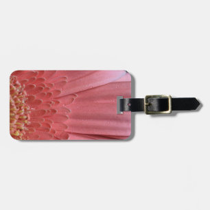 Pretty Coral Pink Gerbera Daisy Luggage Tag