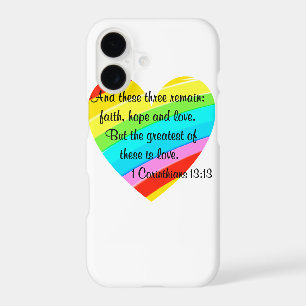 PRETTY CORINTHIANS 13:13 RAINBOW HEART DESIGN