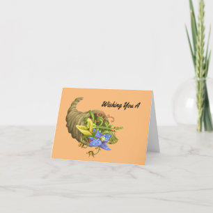 Pretty Cornucopia Holiday Card