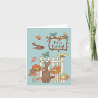 Pretty Cottagecore Birds and Animals Birthday