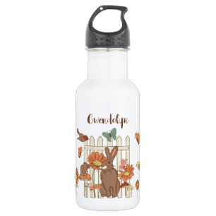 Pretty Cottagecore Birds and Animals Personalized 532 Ml Water Bottle