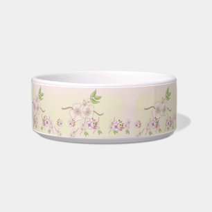 Pretty Country Flowers on Pink Antique Bowl
