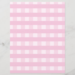 Pretty Country Pink Plaid Gingham Scrapbook Paper