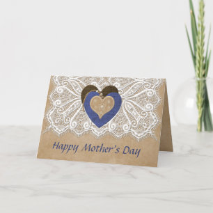 Pretty Country Style (w/hearts) Mother's Day Card