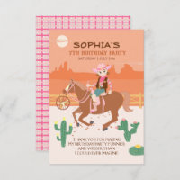 Pretty Cowgirl and horse Birthday Party