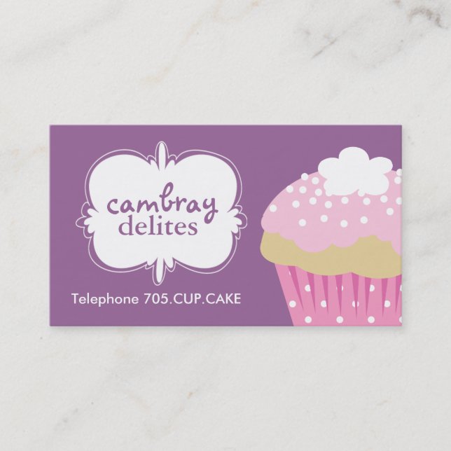 Pretty Cupcake Business Card (Front)